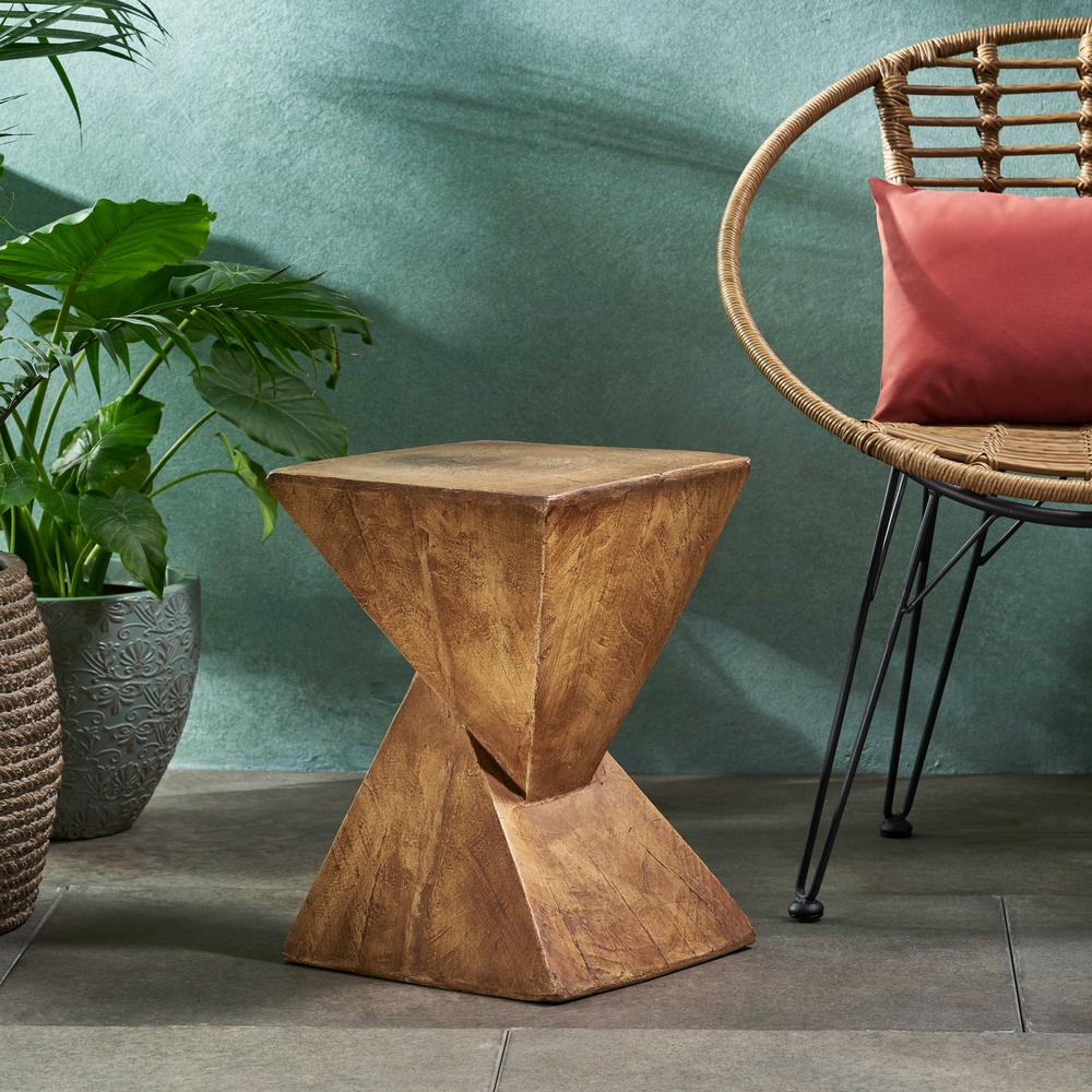 Noble House Tess Natural Stone Outdoor Accent Table53331_2 The Home