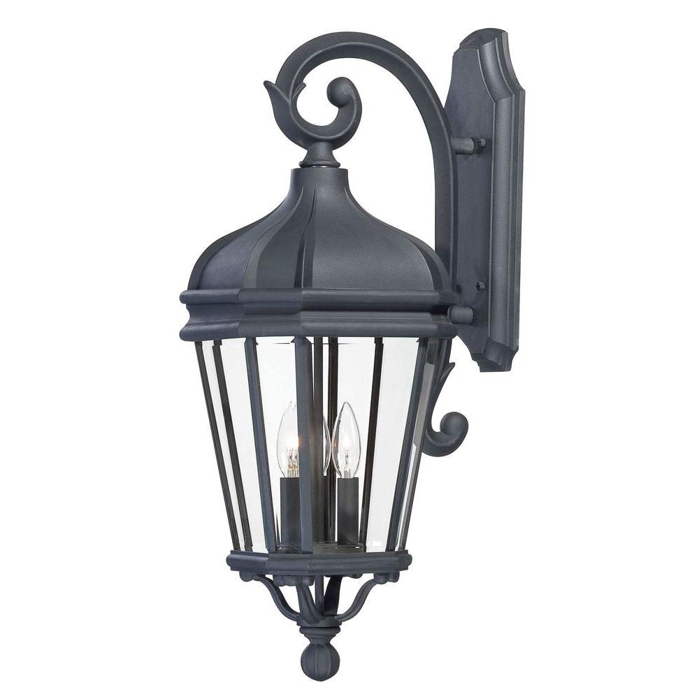 The Great Outdoors By Minka Lavery Harrison 3 Light Black Outdoor Wall Lantern Sconce The Great Outdoors By Minka Lavery Harrison 3 Light Black Outdoor Wall Lantern Sconce