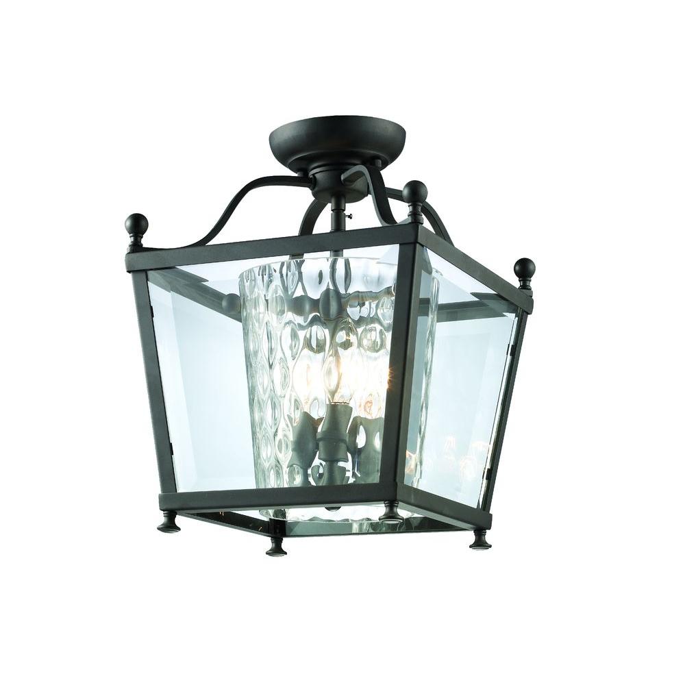 Filament Design Lawrence 3 Light Dark Bronze Modern Coastal Flush Filament Design Lawrence 3 Light Dark Bronze Modern Coastal Flush Mount With Clear Beveled Outside