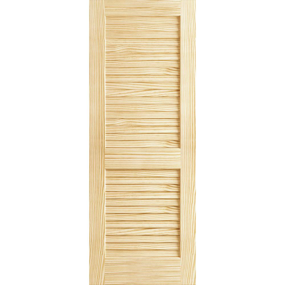 Kimberly Bay 18 In X 80 In Louvered Solid Core Unfinished Wood