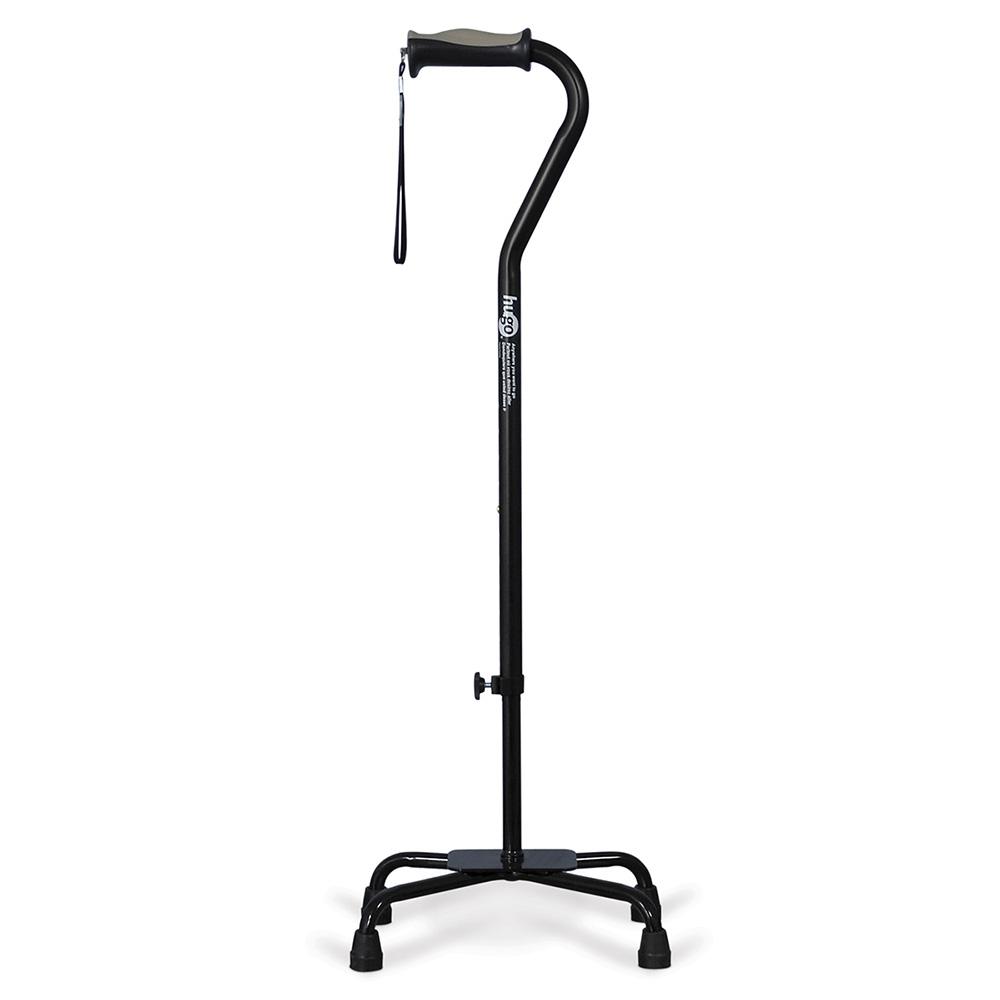 Hugo Mobility Adjustable Quad Cane for Right or Left Hand Use, Large