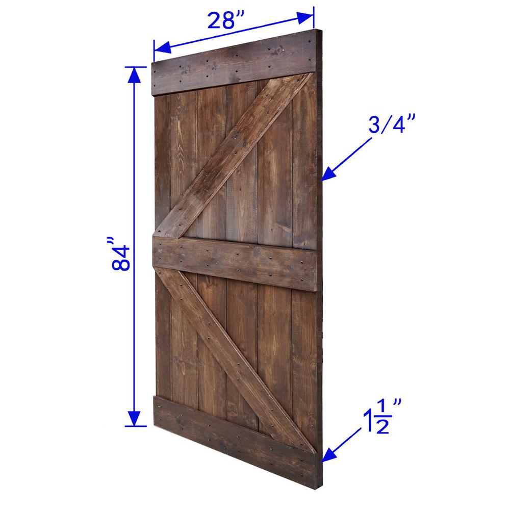 Wellhome 28 In X 84 In K Series Diy Dark Walnut Finished Knotty