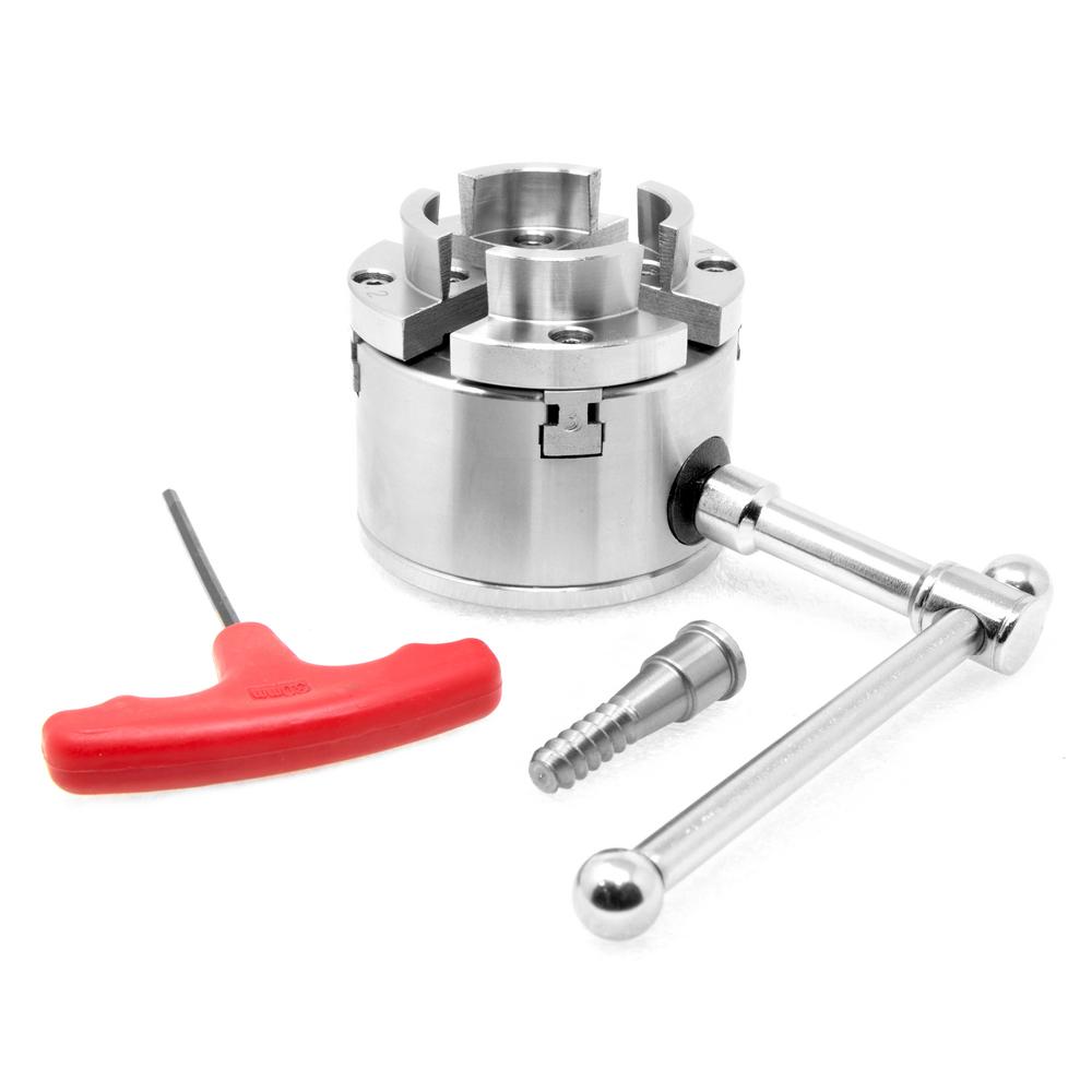 Wood Lathe Chuck Set SelfCentering Keyed WEN 1" x 8TPI Thread 4Jaw 2.