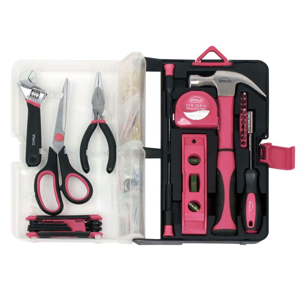 UPC 884540014495 product image for Apollo Tool Sets 126-Piece Kitchen Drawer Tool Kit in Pink DT2011PI | upcitemdb.com