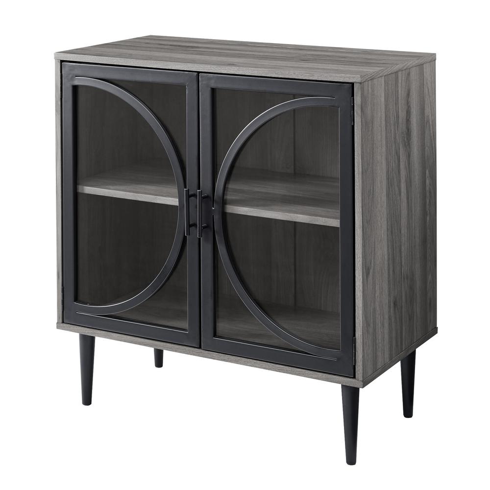 Walker Edison Furniture Company 30 In Slate Grey Industrial Storage Cabinet Hd8243 The Home Depot