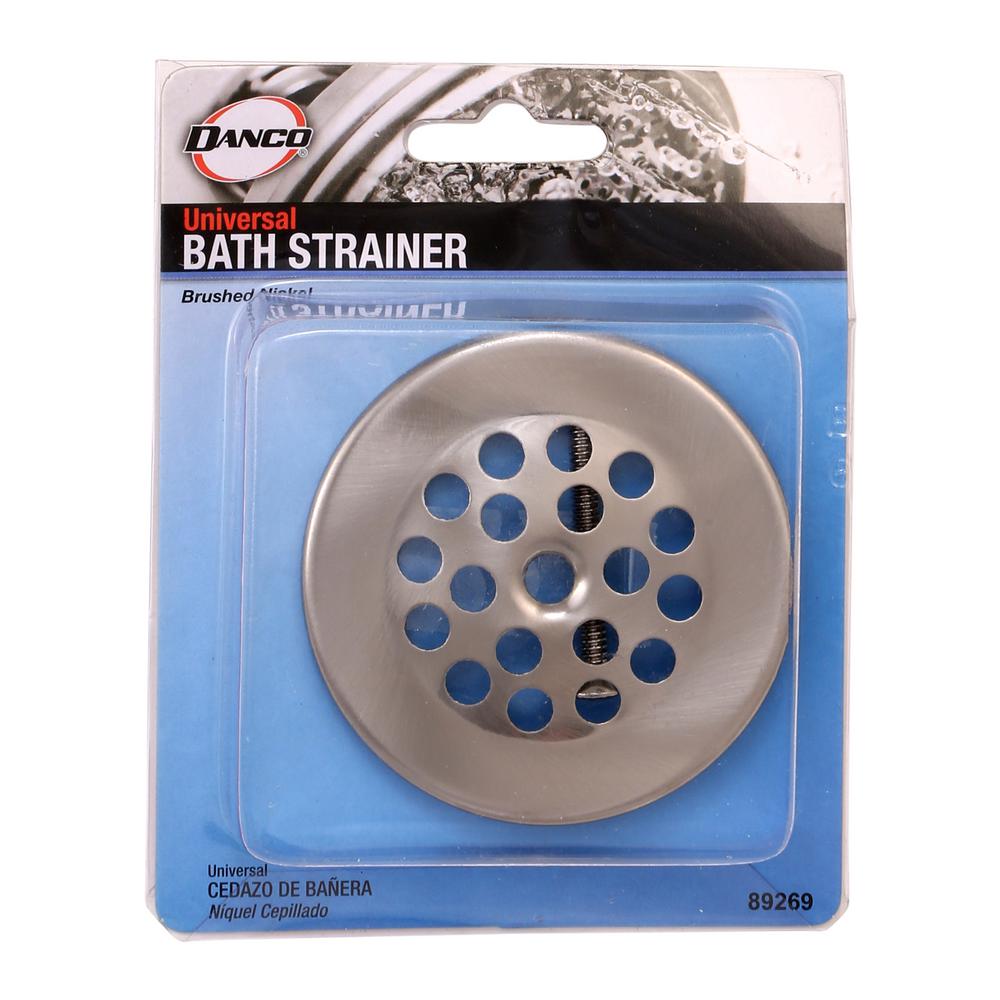 Shower Drain Strainer 27/8" Clog Prevention Trip Lever Style Brushed