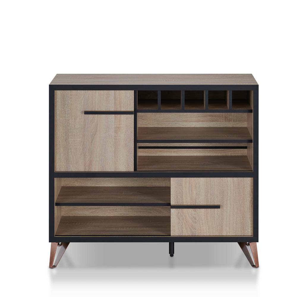Nowlin 5 Bottle Natural Oak Wine Cabinet Fgi 1884c12 Bt The Home Depot Nowlin 5 Bottle Natural Oak Wine Cabinet