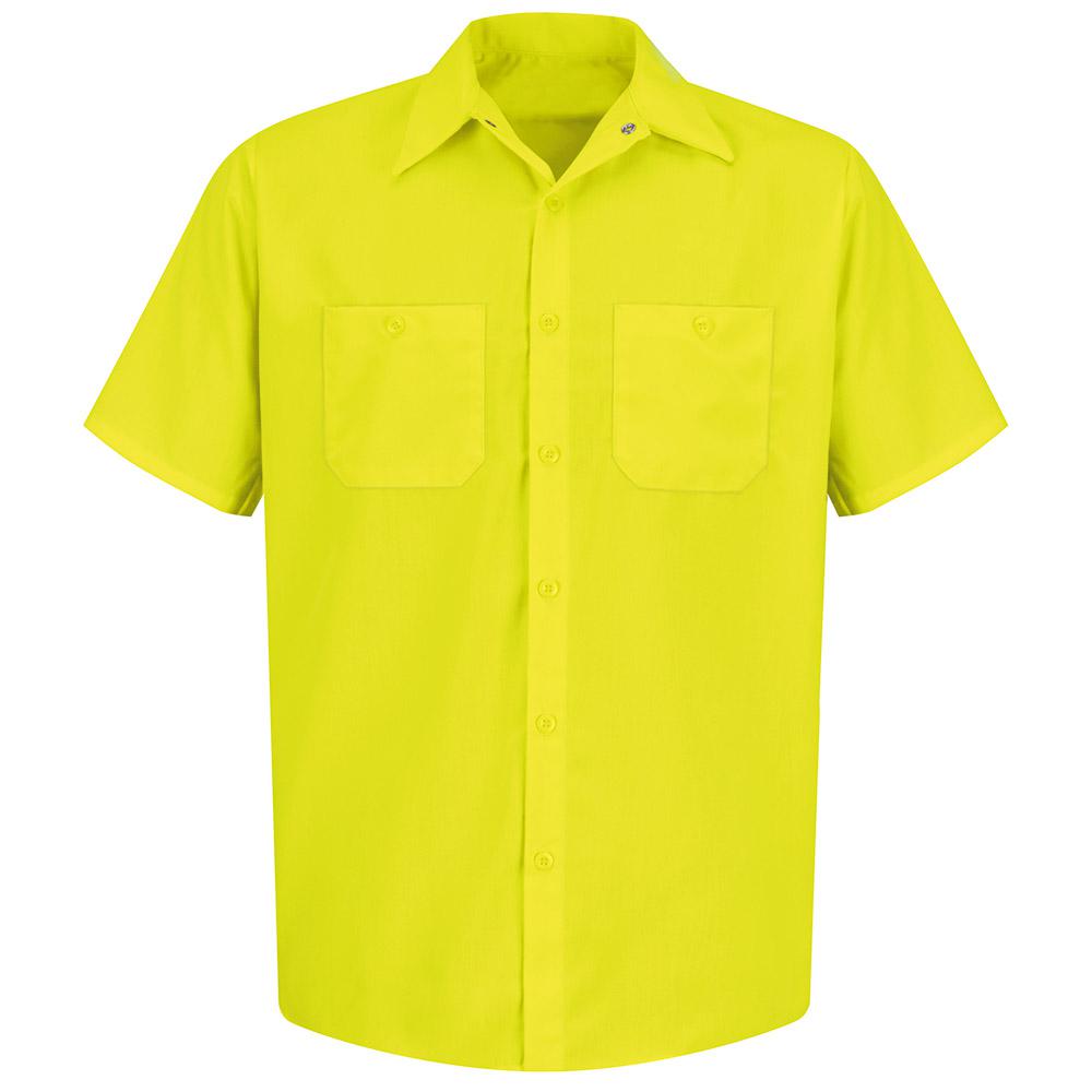  Red Kap Men s Size L Fluorescent YellowithGreen Enhanced 