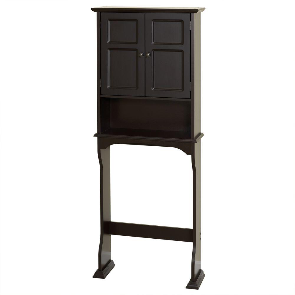 White Collette Wood Bathroom Storage Spacesaver