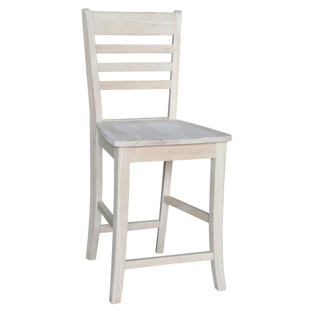 International Concepts Roma 24 inch Unfinished Wood Bar Stool