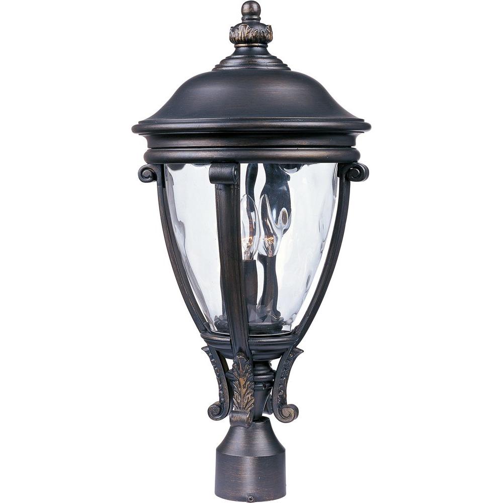 Maxim Lighting Camden Vivex 3 Light Golden Bronze Outdoor Pole Post Maxim Lighting Camden Vivex 3 Light Golden Bronze Outdoor Pole Post Mount