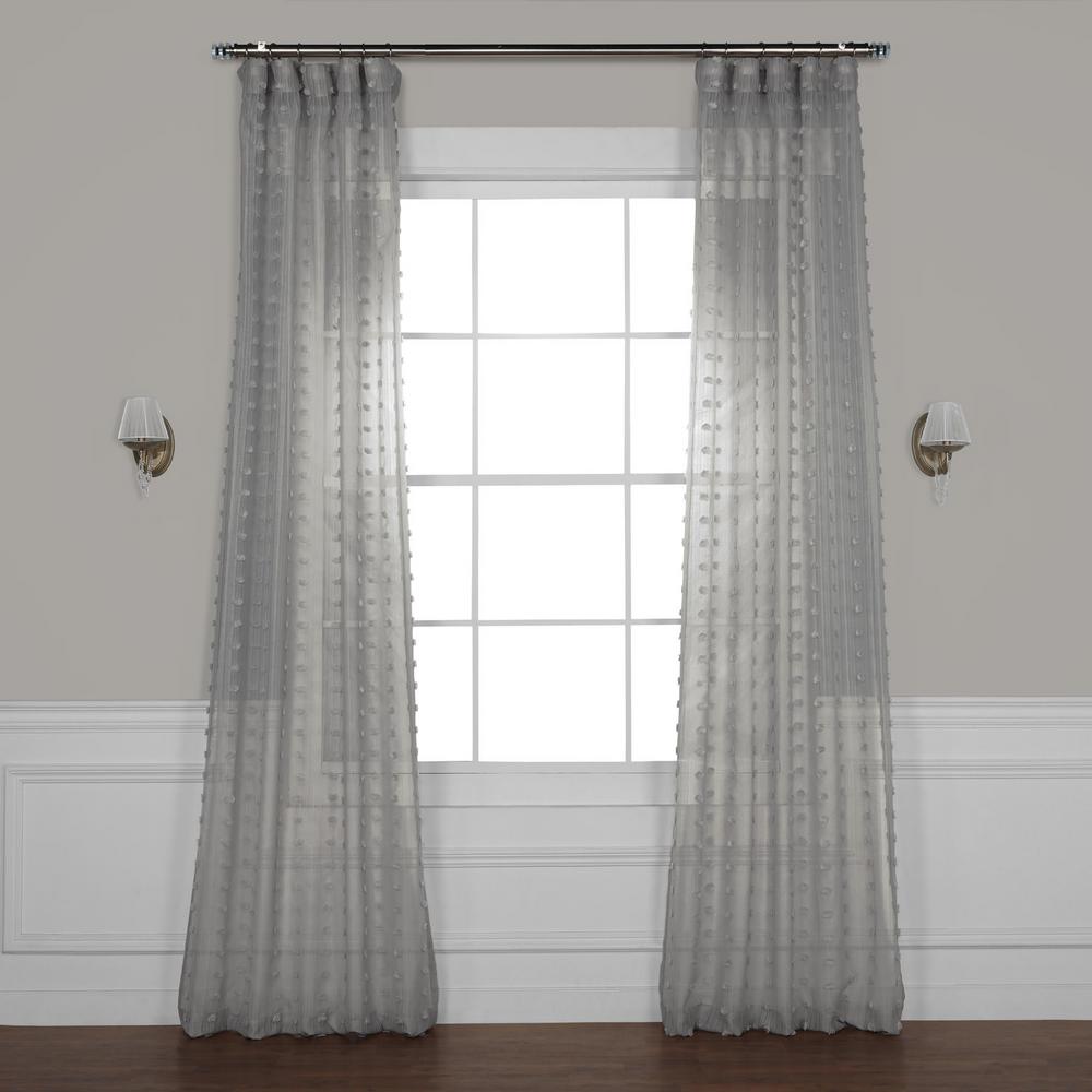 Gray Polka Dot Curtains Drapes Window Treatments The