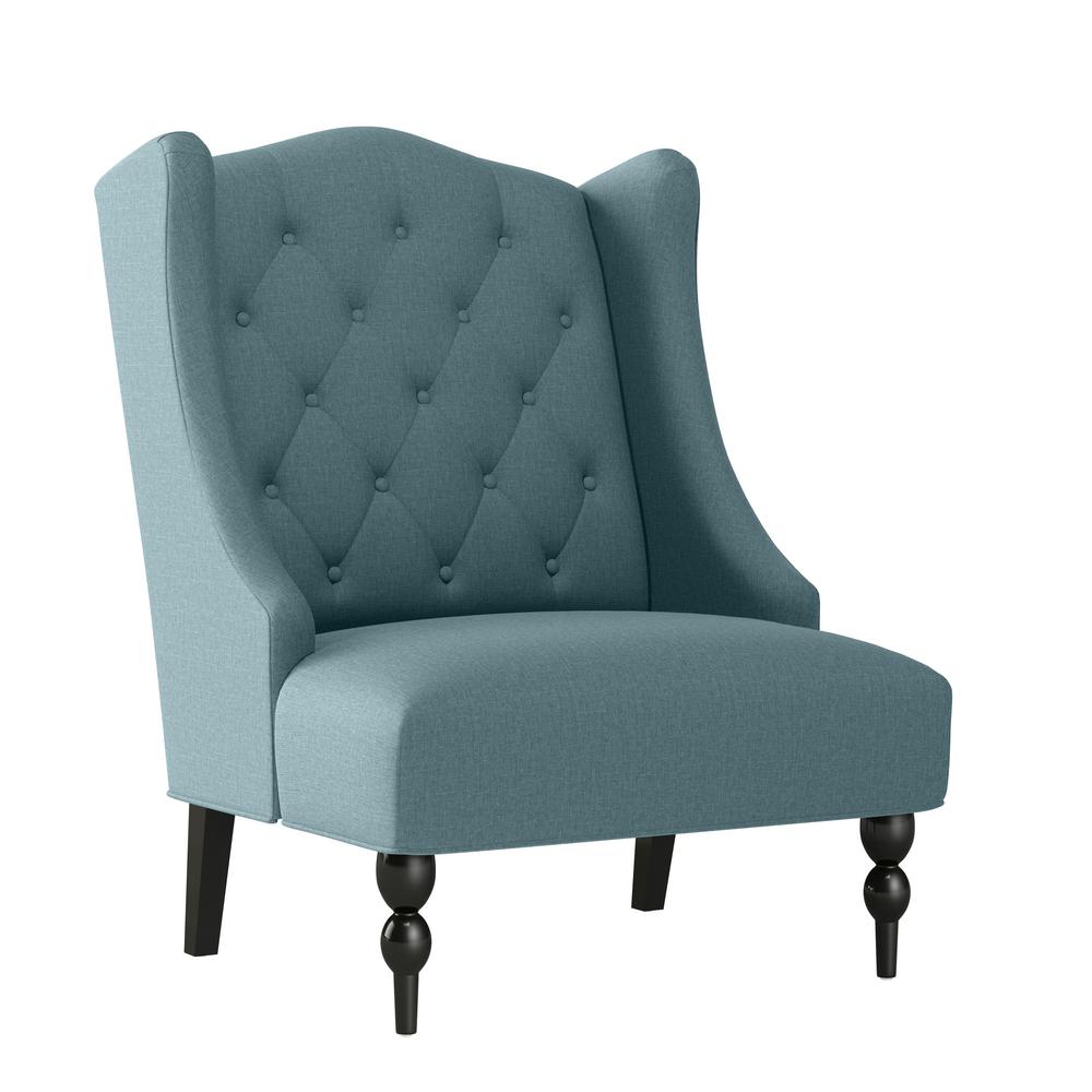 Handy Living Kobi Light Blue Textured Linen Like Fabric On Tufted Wingback Arm Chair A159647 The Home Depot - Light Blue Accent Chair With Arms Handy Living Kobi Light Blue Textured Linen Like Fabric On Tufted Wingback Arm Chair A159647 The Home Depot - Light Blue Accent Chair With Arms