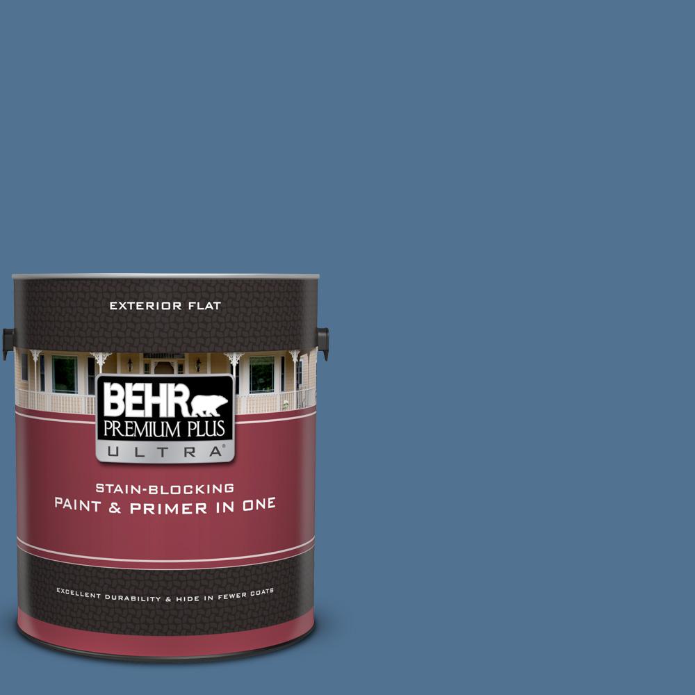 BEHR Premium Plus Ultra 1 gal. UL24019 Laguna Blue Flat