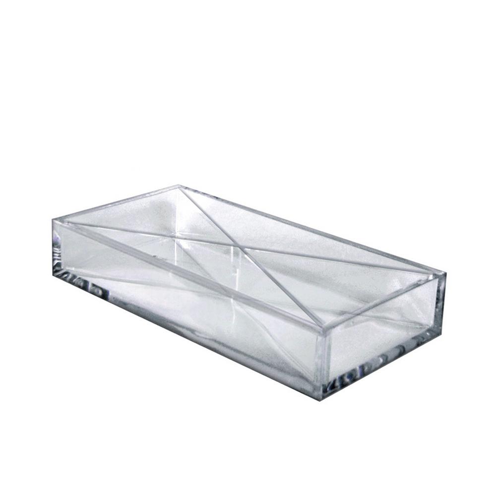 Azar Displays Clear Desktop Collection Large Tray 4 Compartment