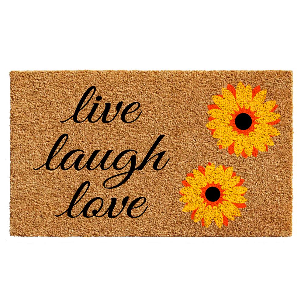 Home More Sunflower Live Laugh Love Door Mat 18 In X 30 In