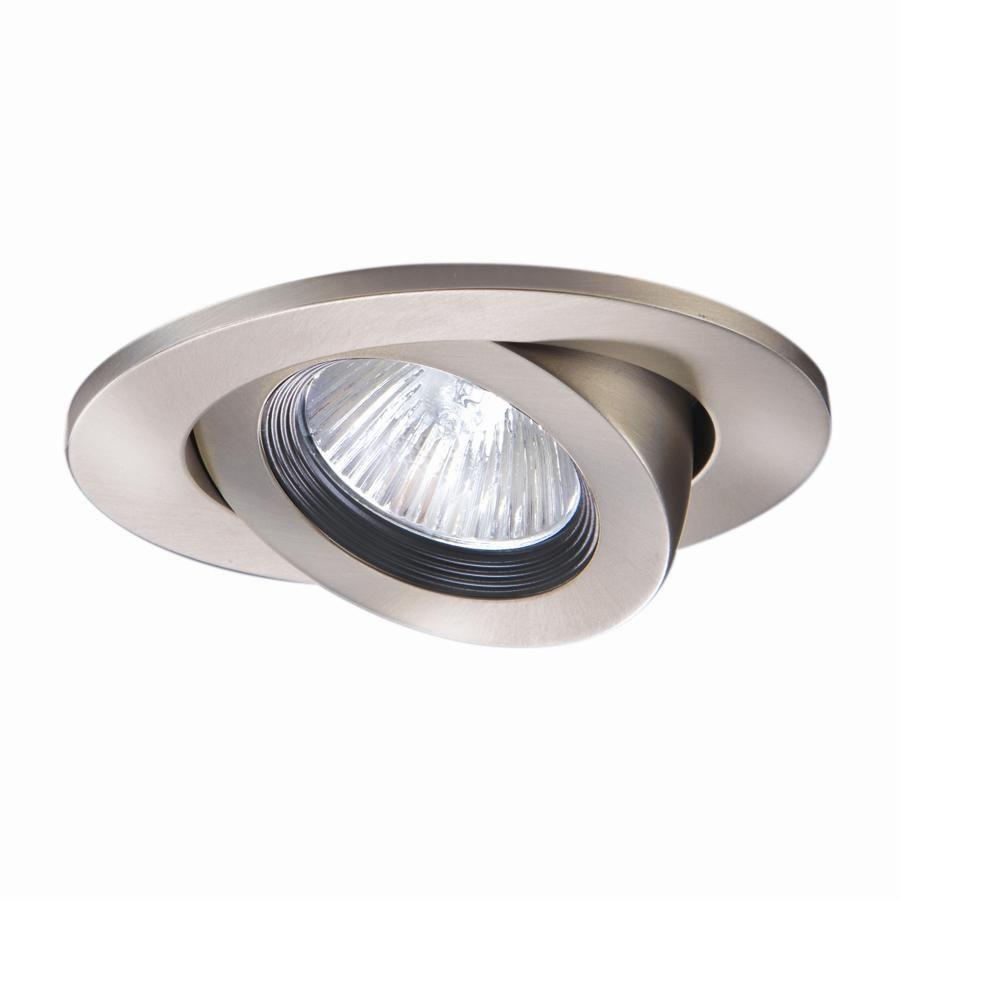 Halo 3 in. Satin Nickel Recessed Ceiling Light Trim with Adjustable