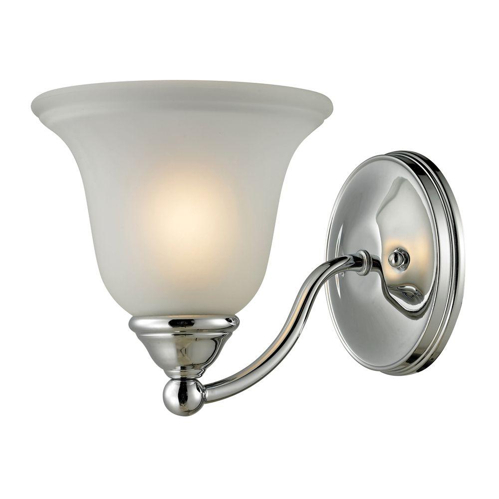 Titan Lighting Shelburne 1Light Chrome Wall Mount Bath Bar LightTN