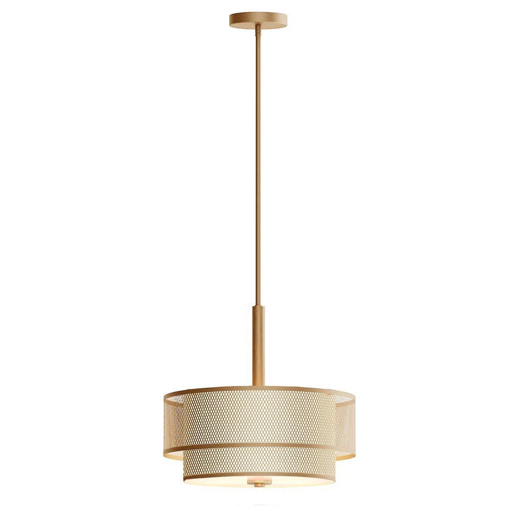 Home Decorators Collection 3-Light Modern Matte Gold Pendant with ...