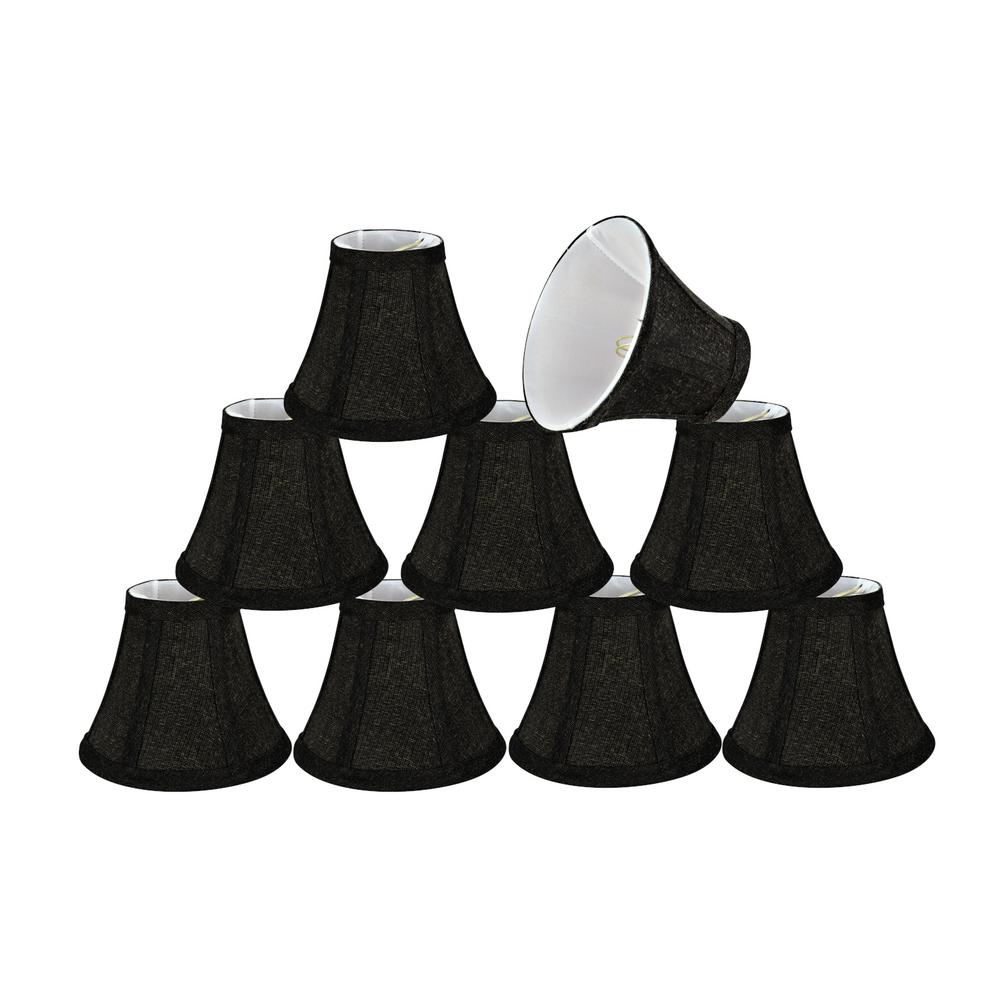 Aspen Creative Corporation 6 In X 5 2 Tone Black Bell Lamp Shade 9 Pack