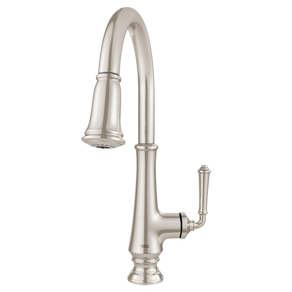Best Rated Pull Out Spray Wand 1 Hole Sprayer Head Kitchen Delancey Single Handle Pull Down Sprayer Kitchen Faucet In Polished Nickel