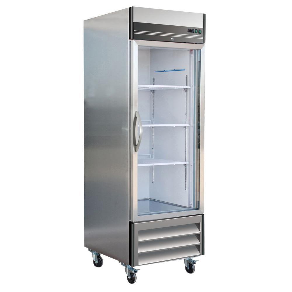 Maxx Cold XSeries 23 cu. ft. Single Glass Door Commercial Refrigerator in Stainless SteelMXCR 