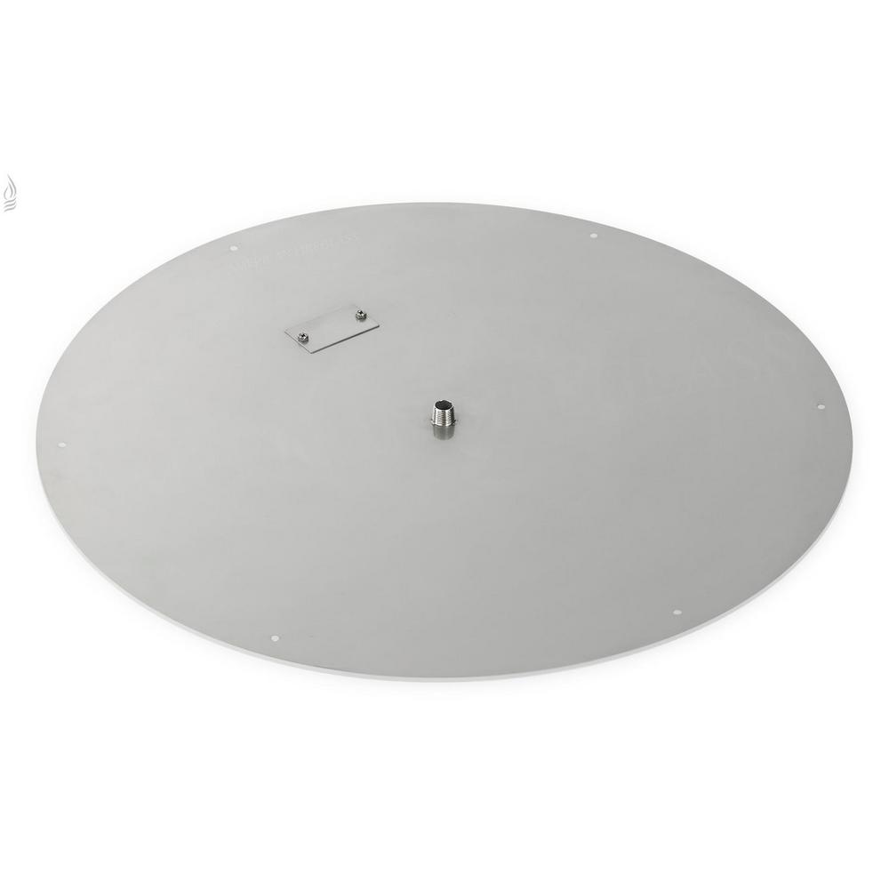 American Fire Glass 30 In Round Stainless Steel Flat Pit Pan Round Stainless Steel Flat Fire Pit Pan Ring Not Included