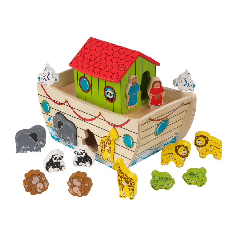 Kidkraft Noah S Ark Shape Sorter Play Set 63244 The Home Depot Kidkraft Noah S Ark Shape Sorter Play Set