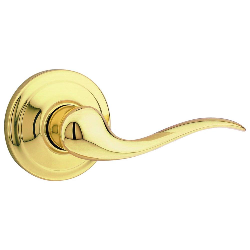 UPC 883351044615 product image for Kwikset Tustin Polished Brass Right-Handed Half-Dummy Door Lever with Microban A | upcitemdb.com