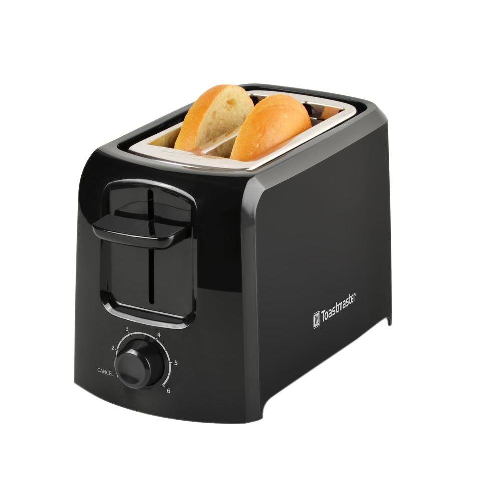 Toastmaster 2-Slice Black Toaster-2344 - The Home Depot