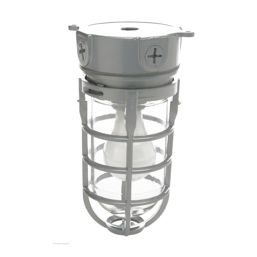 Southwire Industrial 1 Light Gray Outdoor Weather Tight Flushmount Light Fixture