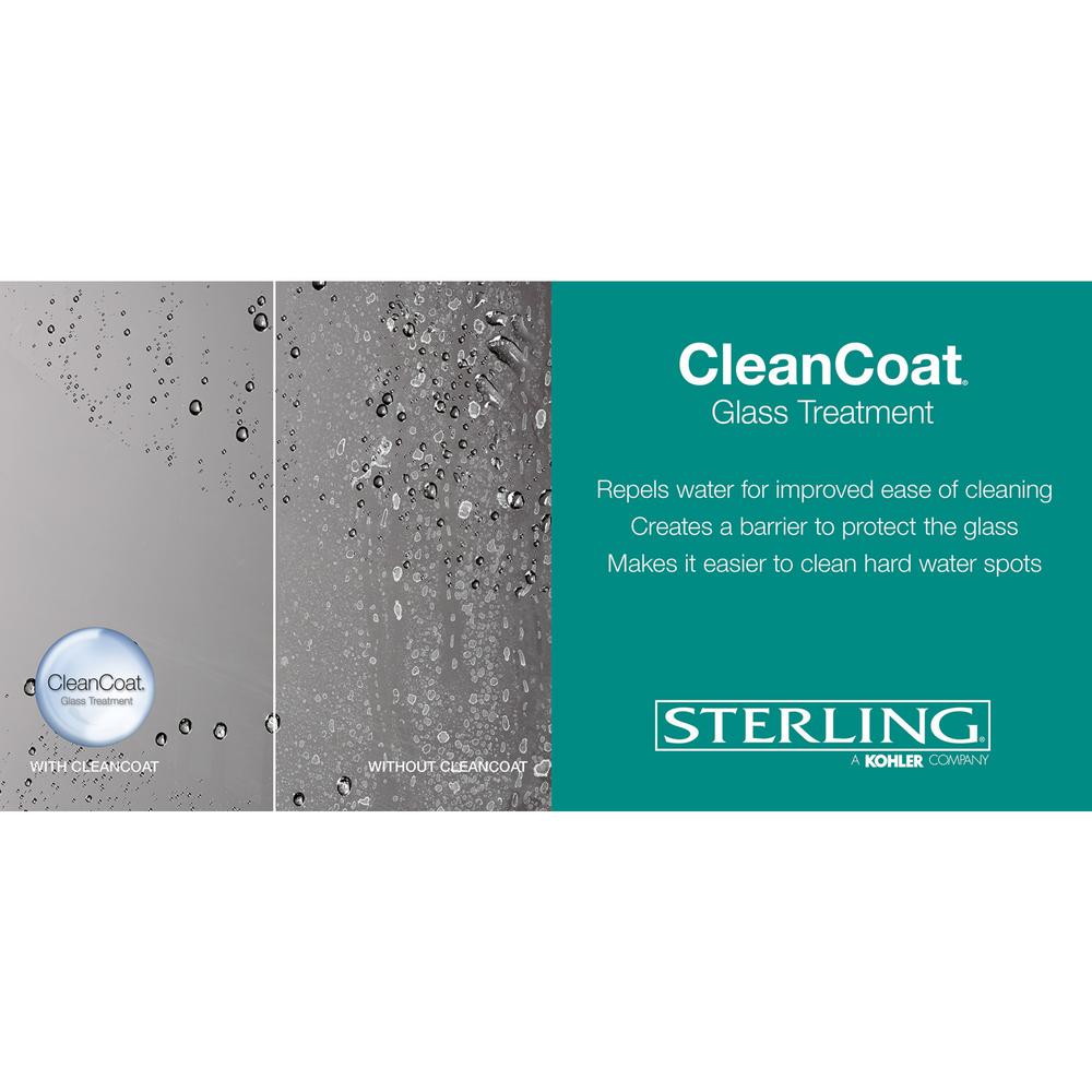 Sterling Finesse 34 In X 65 1 2 In Semi Frameless Pivot Shower