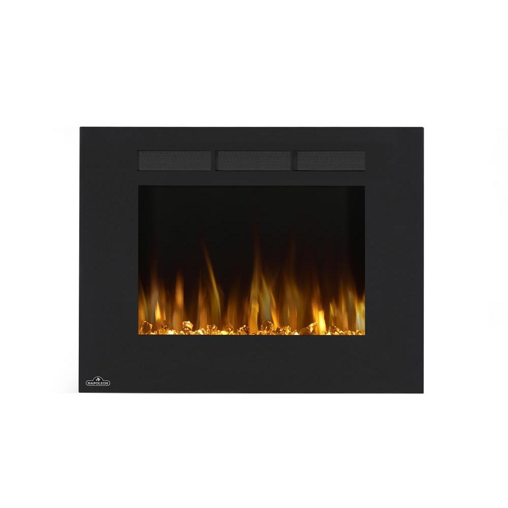 Napoleon 32 In Wall Mount Linear Electric Fireplace In Black