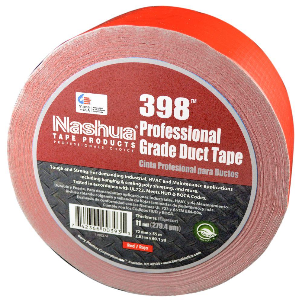 Nashua Tape 2.83 in. x 60.1 yds. 398 AllWeather HVAC Duct Tape in Red