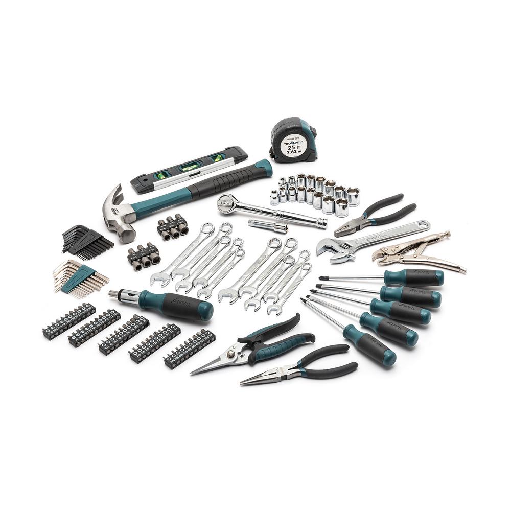 3/8 in. Drive SAE and Metric Homeowners Tool Set (137-Piece)