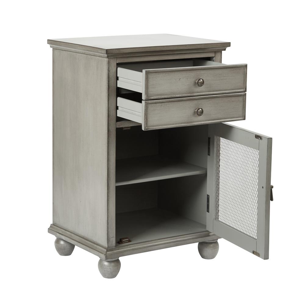 Osp Home Furnishings Alton Antique Taupe Storage Cabinet Bp