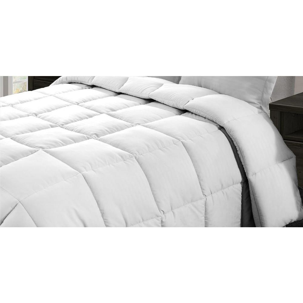 Home Dynamix Jill White Solid Queen Comforter HDMFS105 The Home Depot