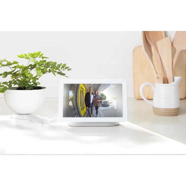 nest hello doorbell with nest hub chalk