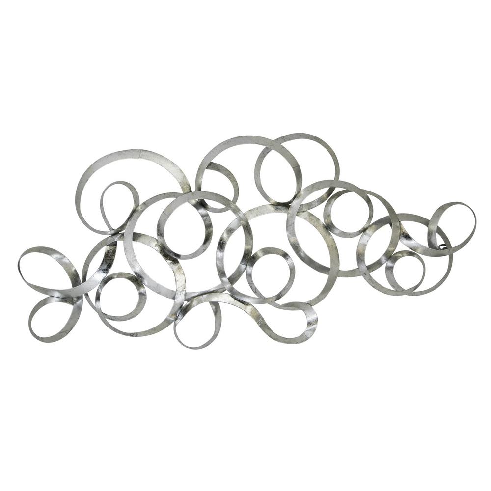 Classy Art Modern Abstract Silver Wall Art Metal Mixed Media Wall ArtMH1134B The Home Depot