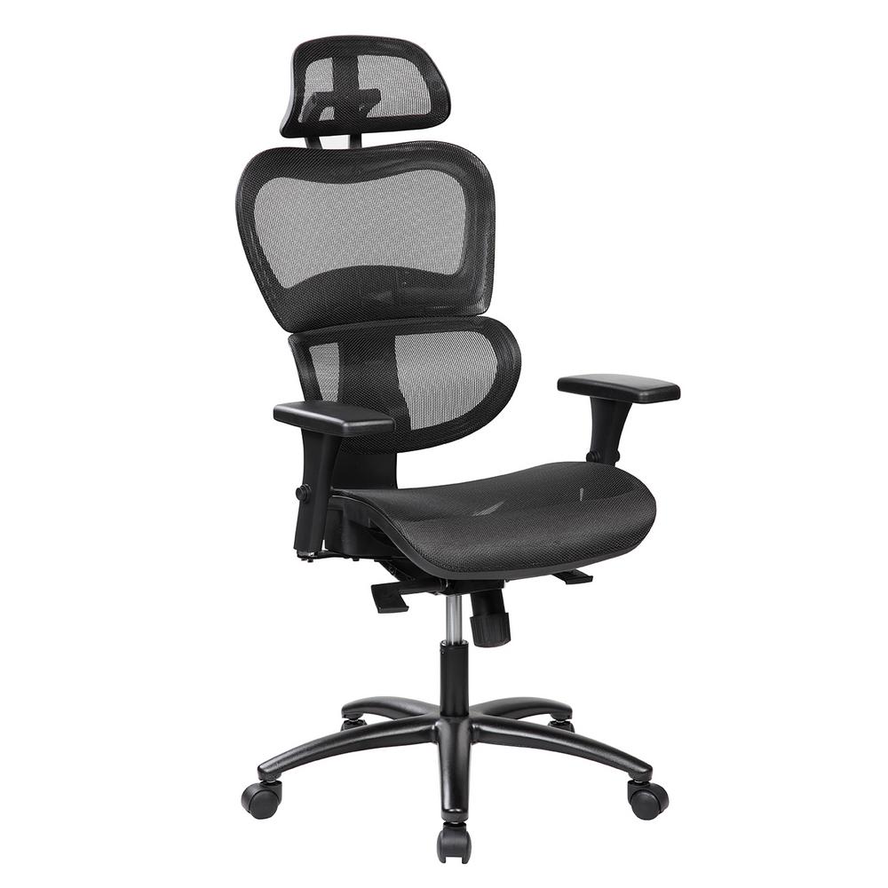 Techni Mobili Black Mesh High Back Executive Office Chair With Neck Techni Mobili Black Mesh High Back Executive Office Chair With Neck Support