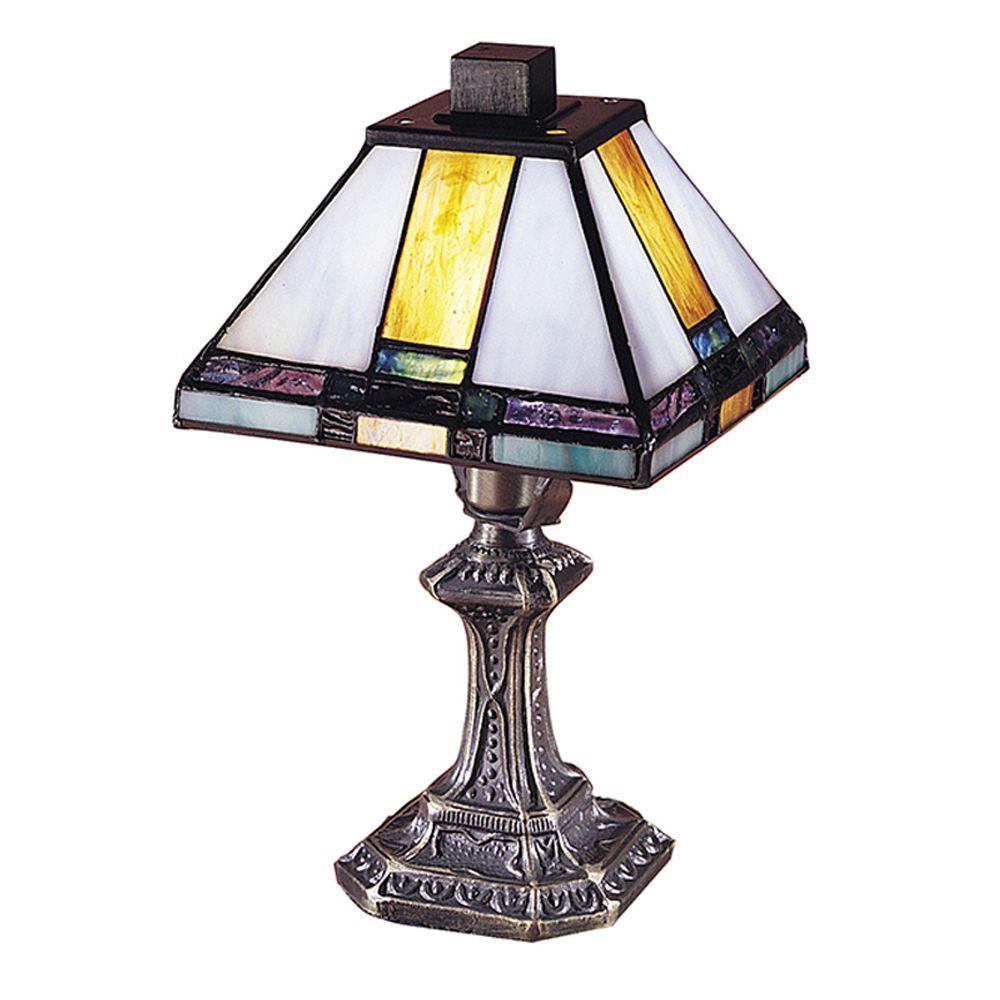 Dale Lamps Lighting The Home Depot Tranquility Mission Antique Brass Accent Lamp