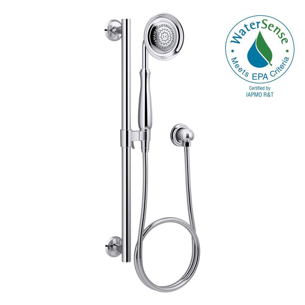 Ings Wall Bar Shower Kits Systems The Home Depot Forte 3 Spray Wall Bar Shower Kit In Polished Chrome