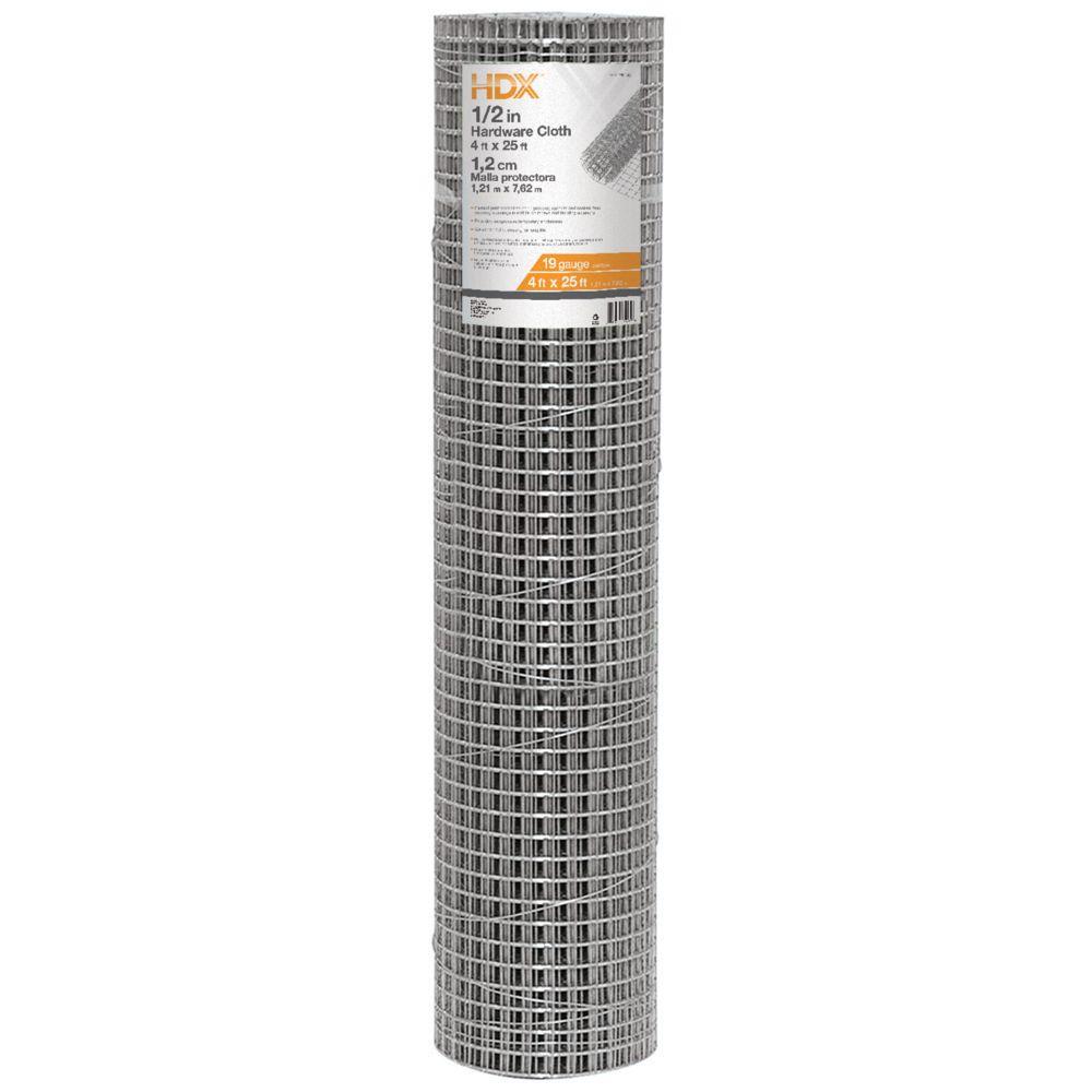 HDX 1/2 in. x 4 ft. x 25 ft. Hardware Cloth