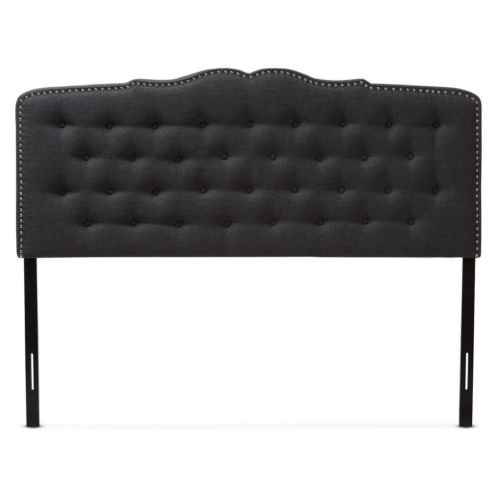 Baxton Studio Lucy Dark Gray Fabric Upholstered Full Size Headboard