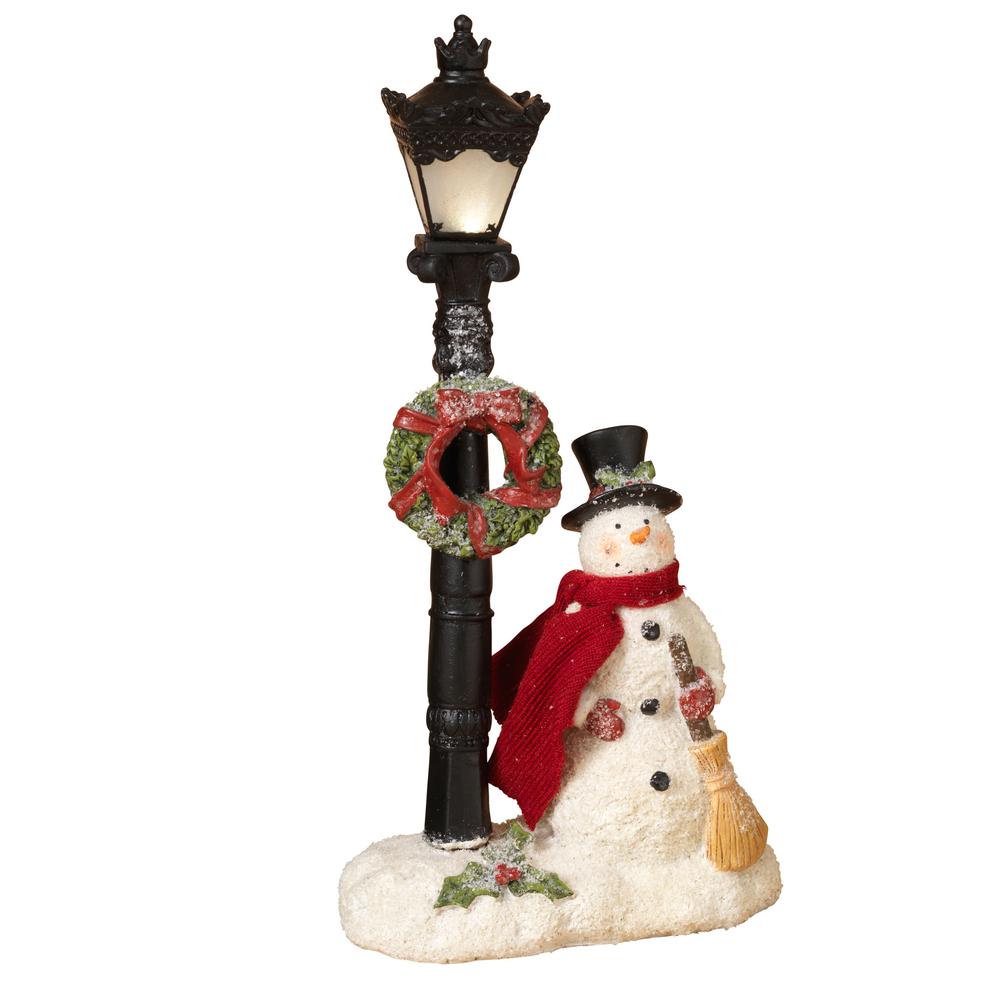14 9 In H Lighted Snowman Figurine 2272370ec The Home Depot H Lighted Snowman Figurine