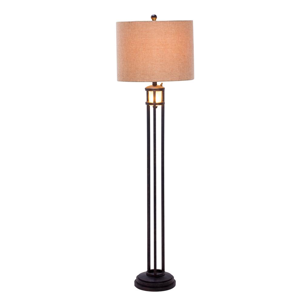 Fangio Lighting 60 In Black Metal And Frosted Gl Floor Lamp Frosted Gl Floor Lamp