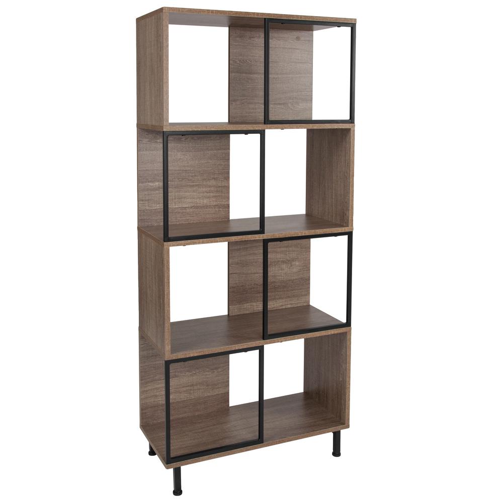 Carnegy Avenue Rustic Bookcase Cga Nan 232174 Ru Hd The Home Depot