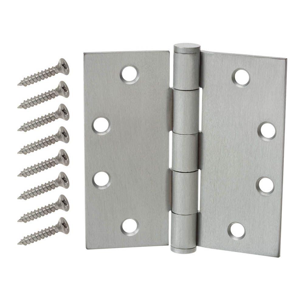 Inc Tell manufacturing Satin Chrome Spring Hinge NEW x 4.5 in 4.5 in