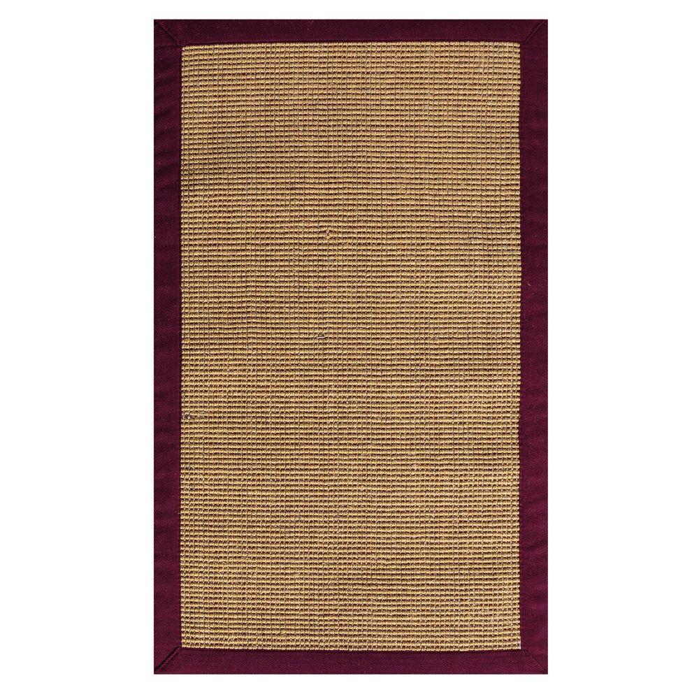 Home Decorators Collection Rio Sisal Amber and Burgundy 7 ft. x 9 ft ...