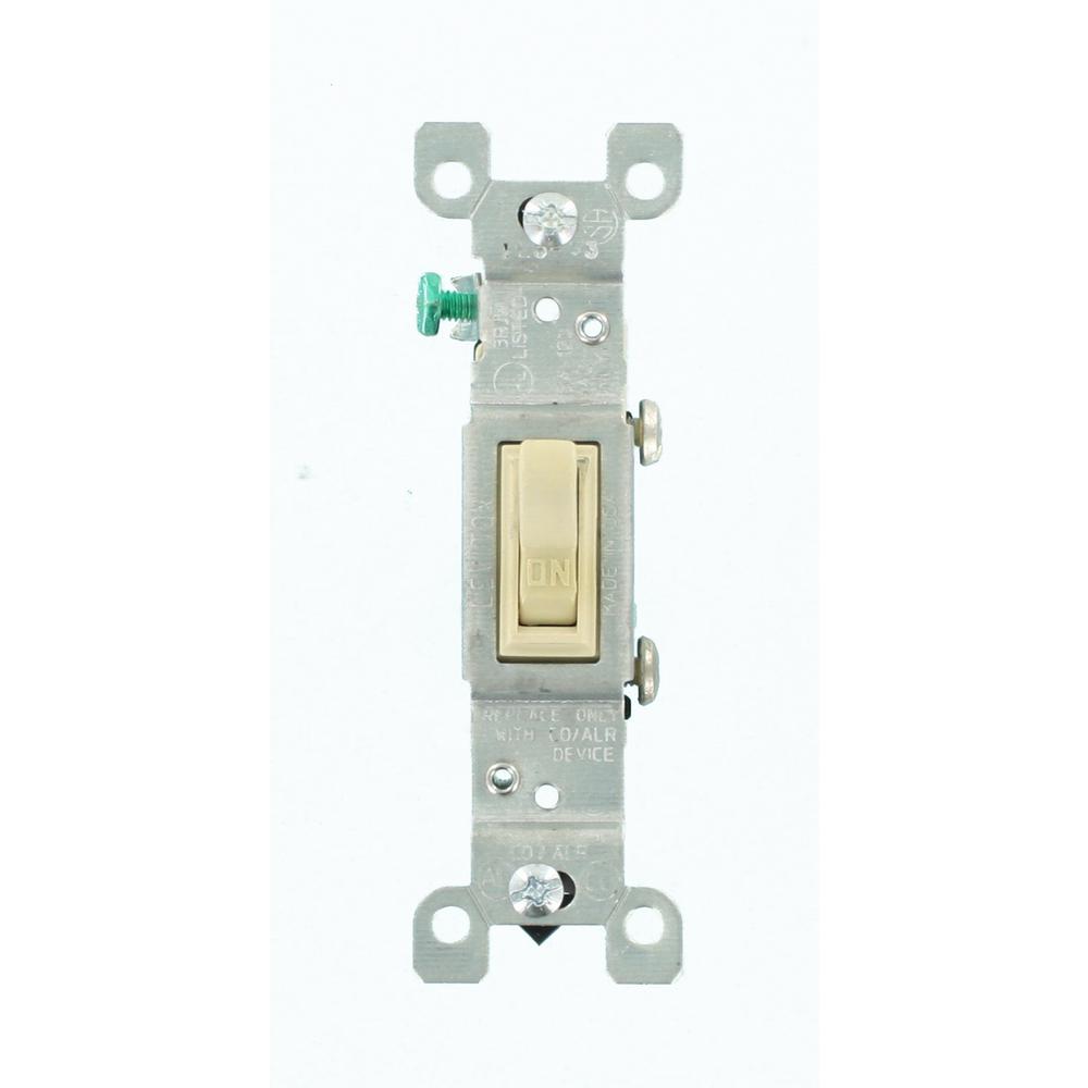 Leviton 15 Amp CO/ALR AC Quiet Toggle Switch, IvoryR510265102I The